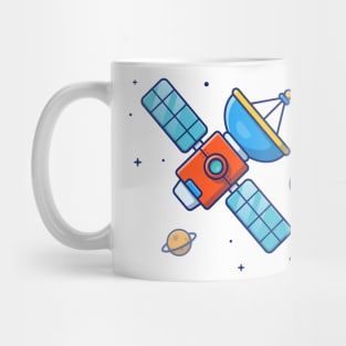 Satellite in space cartoon Mug